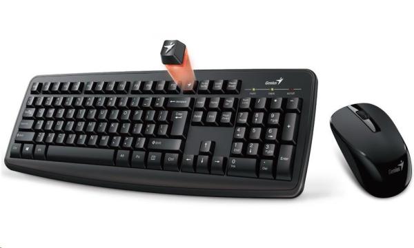 BAZAR GENIUS klávesnice s myší Smart KM-8100/  Bezdrátový set,  "POŠKOZENÝ OBAL"