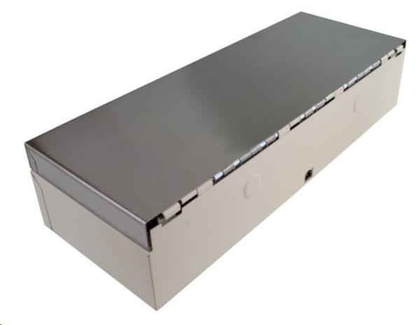 Pokladničná zásuvka Virtuos Flip-top FT-460C3 - s káblom,  s uzamykateľným krytom,  veko NEREZ,  biela4