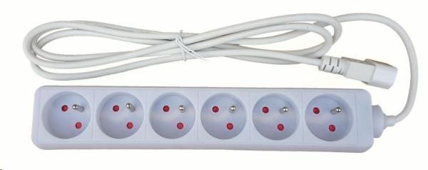 Prodlužovací přívod 6x230V pro UPS (IEC320-C14),  2m