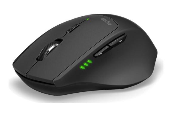 Bezdrôtová laserová myš RAPOO MT550, viacrežimová: 2.4 GHz, Bluetooth 3.0 & 4.0, čierna3