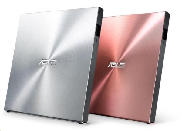 ASUS DVD SDRW-08U5S-U/ SIL/ G/ AS,  externá tenká DVD-RW,  strieborná,  USB + Cyberlink Power2Go 8
