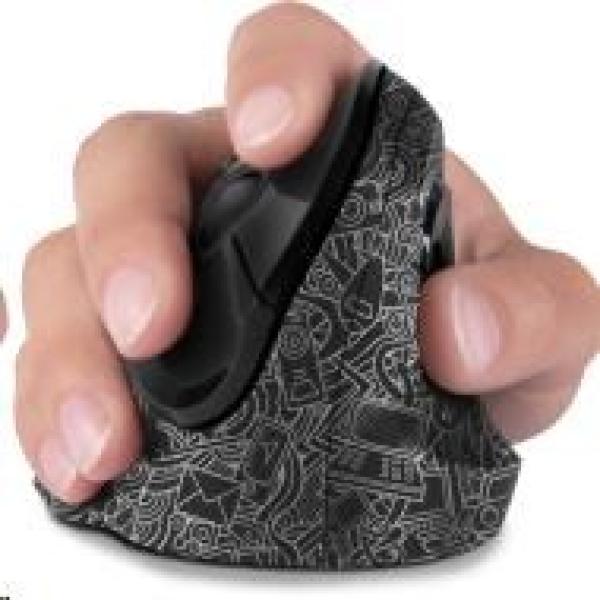 CONNECT IT FOR HEALTH ergonomická vertikálna myš DOODLE,  (+ 1x batéria AA zdarma),  bezdrôtová8