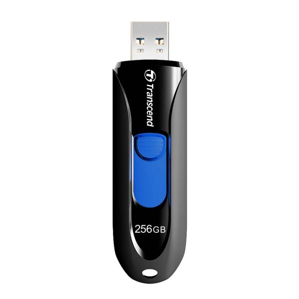 TRANSCEND Flash Disk 256GB JetFlash®790,  USB 3.1 (R:100/ W:40 MB/ s) černá/ modrá1