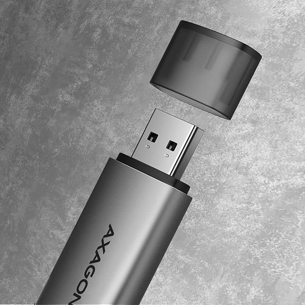 AXAGON CRE-SAC,  USB3.externá čítačka kariet SD/ microSD 2 Gen 1 Type-C + Type-A,  podpora UHS-I7
