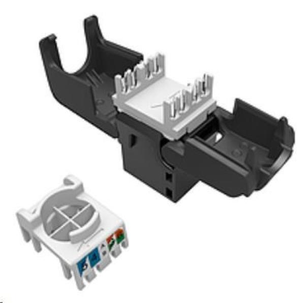 Solarix MULTIPACK 24 ks - keystone CAT6 UTP RJ45 samorezný SXKJ-6-UTP-BK-SA4