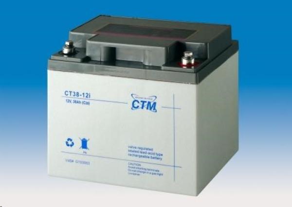 Batéria - CTM CT 12-38 (12V/38Ah - M6), životnosť 5 rokov
