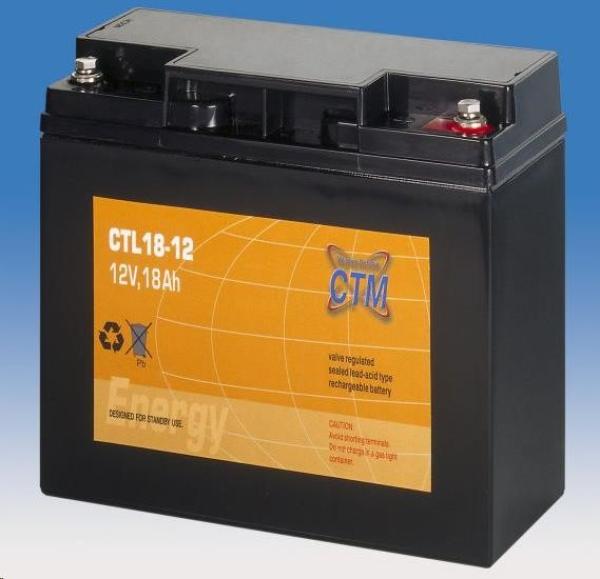 Batéria - CTM CTL 18-12 (12V/ 18Ah - M5),  životnosť 10-12 rokov