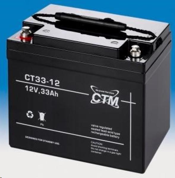 Batéria - CTM CT 12-33 (12V/ 33Ah - M6),  životnosť 5 rokov