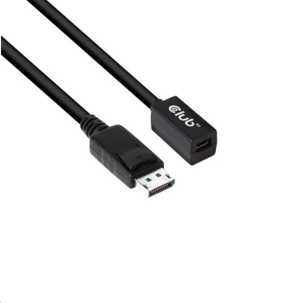 Club3D Prodlužovací kabel Mini DisplayPort 1.4 na DisplayPort 8K 60Hz DSC 1.2 HBR3 HDR Bidirectional (F/ M),  1m2