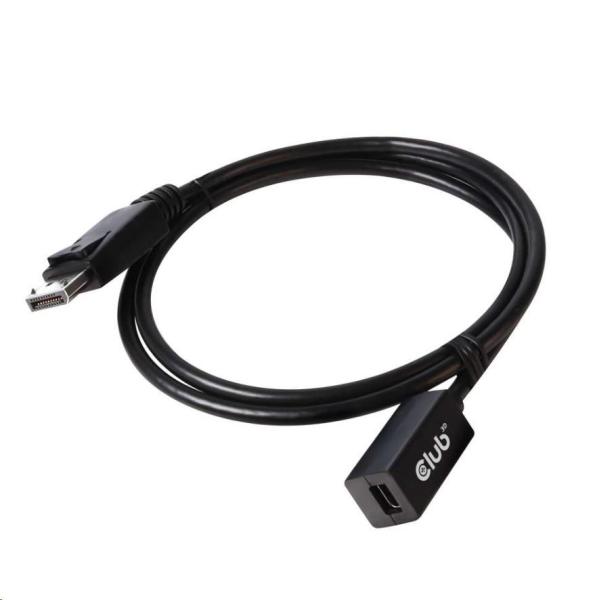 Club3D Prodlužovací kabel Mini DisplayPort 1.4 na DisplayPort 8K 60Hz DSC 1.2 HBR3 HDR Bidirectional (F/ M),  1m3