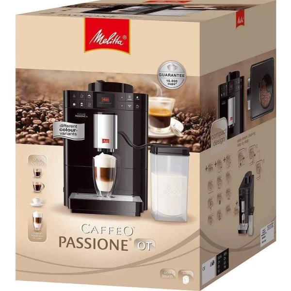 Melitta Passione One Touch automatický kávovar,  1400 W,  15 bar,  mléčný systém,  vestavěný mlýnek,  displej0