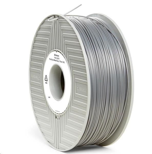 VERBATIM Filament pre 3D tlačiarne PLA 1.75mm,  335m,  1kg strieborná/ kovovo sivá (55275)1