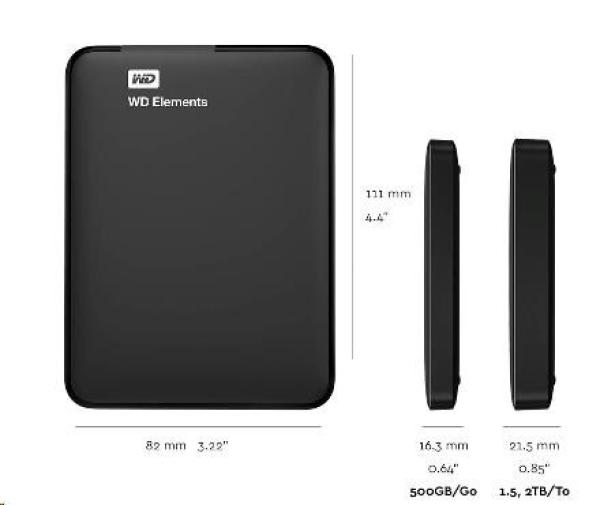WD Elements Portable 5TB Ext. 2.5" USB3.0,  čierna2