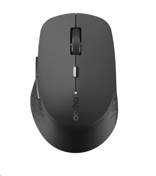 Myš RAPOO M300 Silent Wireless Optical Mouse,  Multi-mode: 2.4 GHz,  Bluetooth 3.0 & 4.0,  čierna1