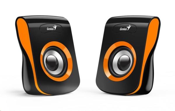 Reproduktory GENIUS SP-Q180 Orange, 2.0, 6 W, napájanie USB, 3,5