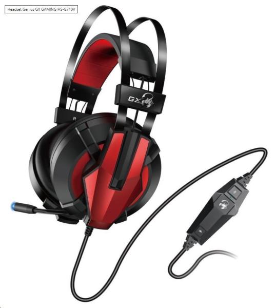GENIUS sluchátka GX GAMING headset - HS-G710V/  7.1/  vibrační/  USB/  ovládání hlasitosti