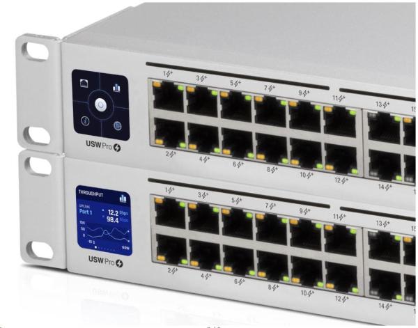 UBNT UniFi Switch USW-Pro-48-POE Gen2[48xGigabit,  600W PoE+ 802.3at/ af/ bt,  4xSFP+,  176Gbps]3