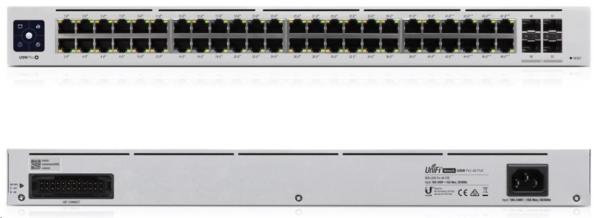 UBNT UniFi Switch USW-Pro-48-POE Gen2[48xGigabit,  600W PoE+ 802.3at/ af/ bt,  4xSFP+,  176Gbps]0