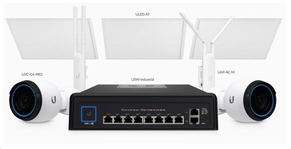 UBNT UniFi Switch USW-Industrial [10xGigabit,  8xPoE++ out 450W,  802.3at/ af/ bt,  20Gbps]0