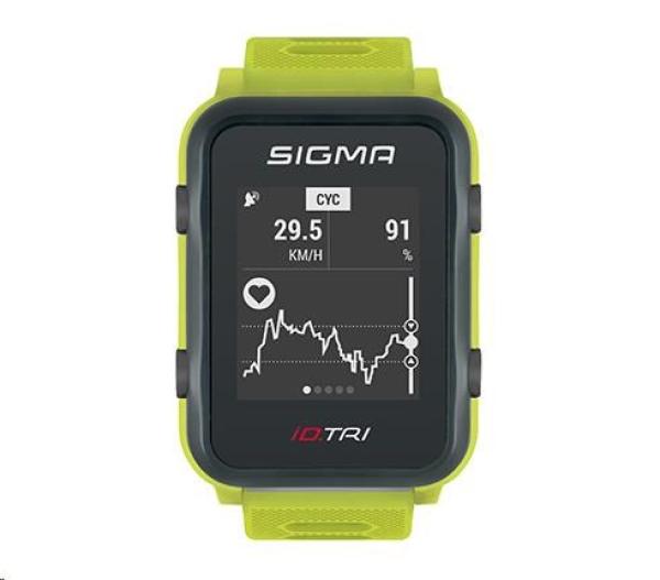 Sigma pulsmetr iD.TRI Set neon mint