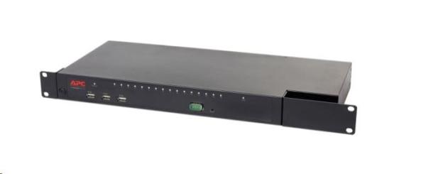 APC KVM 2G,  digitálny/ IP,  1 vzdialený/ 1 miestny používateľ,  16 portov s virtuálnym médiom - FIPS 140-2