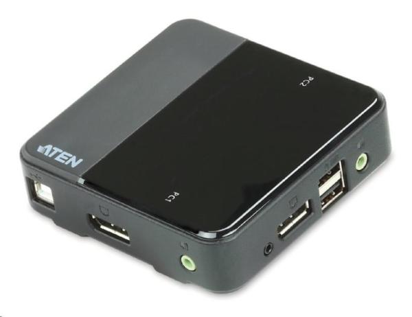 ATEN 2 port DisplayPort KVM USB, audio, vrátane kab