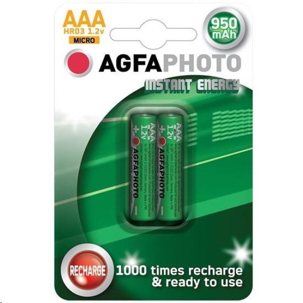 AgfaPhoto přednabitá baterie AAA,  950mAh,  2ks