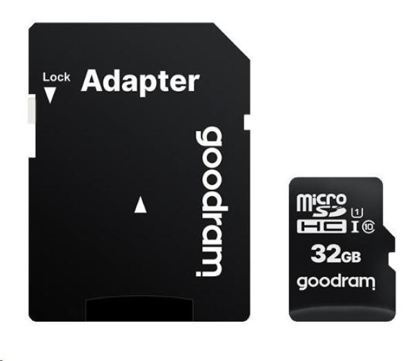 Karta GOODRAM MicroSDHC 32GB M1AA, UHS-I Class 10, U1 + adaptér