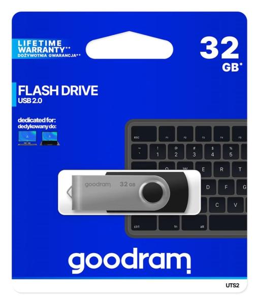 GOODRAM Flash disk 32GB UTS2,  USB 2.0,  čierna4