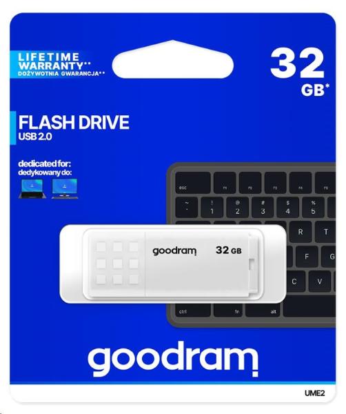 GOODRAM Flash disk 32GB UME2, USB 2.0, biela4