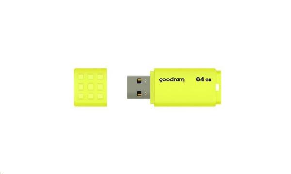 GOODRAM Flash Disk 64GB UME2,  USB 2.0,  žltá2