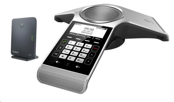 Základňa IP DECT + konferenčný telefón Yealink CP930W-Base,  3, 1" 248x120 LCD,  Bluetooth,  1x microUSB,  1x microSD