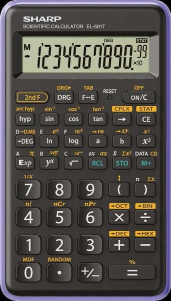 SHARP kalkulačka - EL-501T - fialová (balení box)