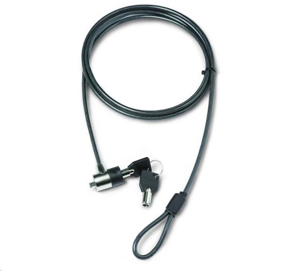 Bezpečnostný kábel DICOTA T-Lock Value,  s kľúčom,  štrbina 3x7 mm