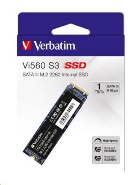 VERBATIM SSD Vi560 S3 M.2 256 GB SATA III,  W 560/  R 520 MB/ s