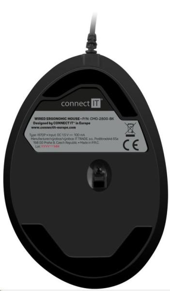 CONNECT IT GAME FOR HEALTH ergonomická vertikálna myš,  drôtová,  čierna9