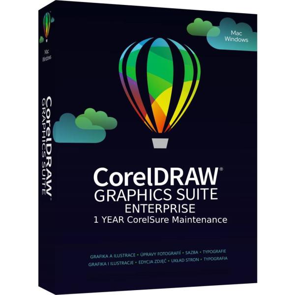 CorelDRAW Graphics Suite Perpetual Edu 1Y CorelSure Maintenance (251+) (Windows/ MAC) EN/ DE/ FR/ BR/ ES/ IT/ NL/ CZ/ PL2