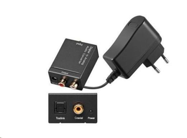 PREMIUMCORD Prevodník z digitálneho SPDIF a optického Toslinku na 2x CINCH