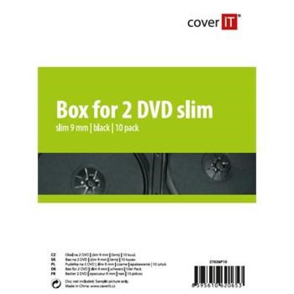 COVER IT obal na 2 DVD 9mm slim black 10ks/ balenie