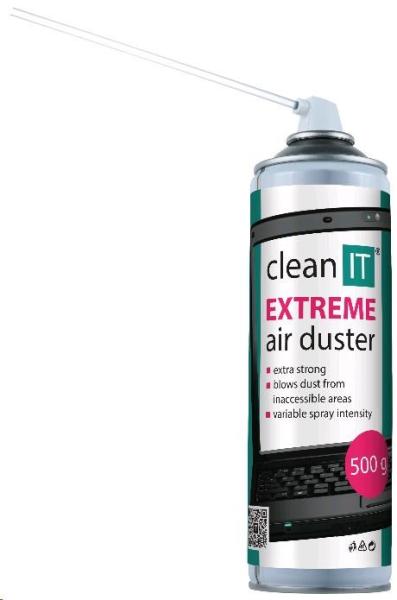 CLEAN IT Stlačený vzduch EXTREME 500g,  NEVYČERPANÝ