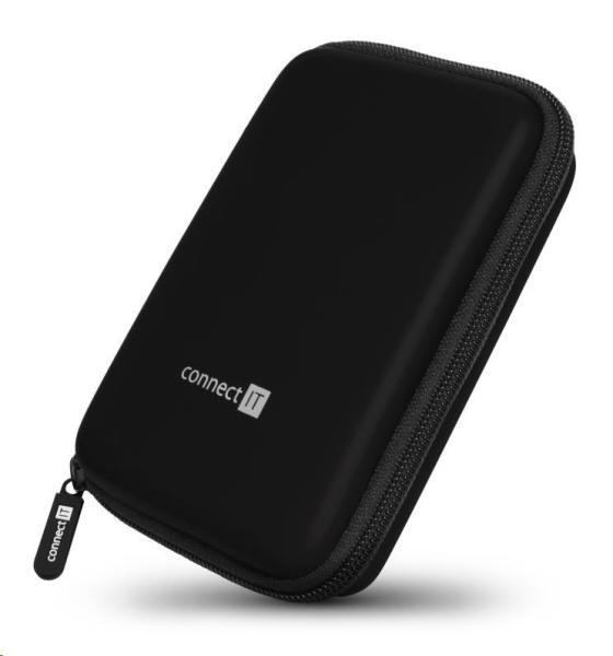 CONNECT IT HardShellProtect tvrdé ochranné puzdro pre 2,5" HDD, čierne