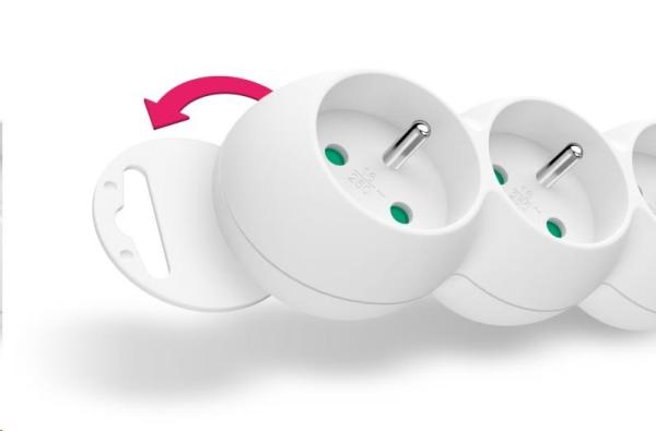 Predlžovací kábel CONNECT IT 230 V,  3 zásuvky,  1, 5 m,  s vypínačom (biely)3