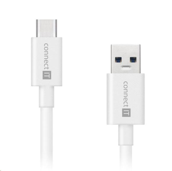 CONNECT IT Wirez USB-C (typ C) -> USB-A,  USB 3.1 Gen 1,  biela,  2 m1