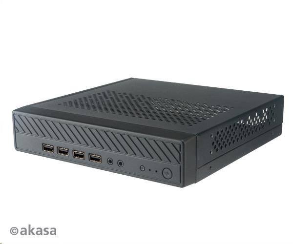 Skriňa AKASA Cypher MX,  tenké mini-ITX (Sub 2L Chassis so 4x USB 2.0 portov,  možnosť montáže na VESA)
