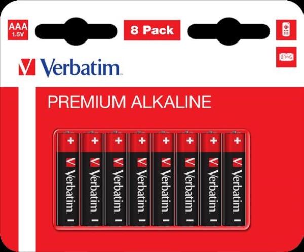 VERBATIM Alkalické baterie AAA,  8 PACK ,  LR03