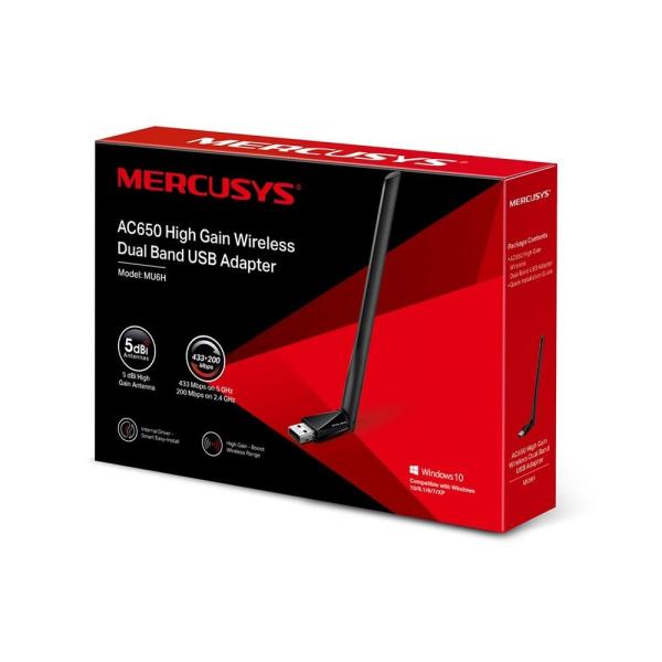 MERCUSYS MU6H WiFi5 USB adapter (AC650,2,4GHz/5GHz,USB2.0)2