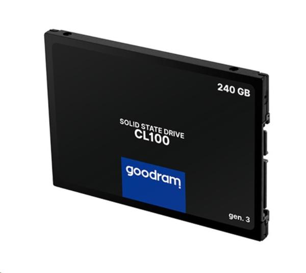 GOODRAM SSD CL100 Gen.3 240 GB SATA III 7 mm,  2, 5" (R: 520 MB/ s; W 400 MB/ s)1