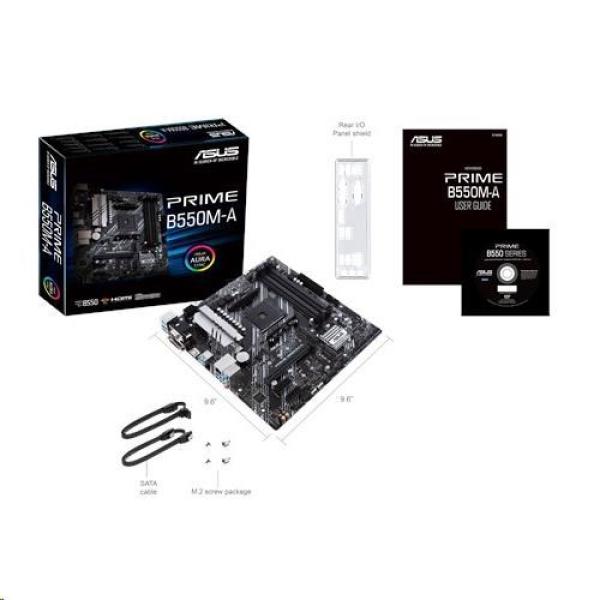 ASUS MB Sc AM4 PRIME B550M-A,  AMD B550,  4xDDR4,  1xHDMI,  1xDVI,  1xVGA,  mATX5