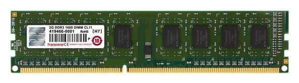 TRANSCEND JetRam™ DDR3 2GB 1600MHz DIMM,  256Mx8 CL11