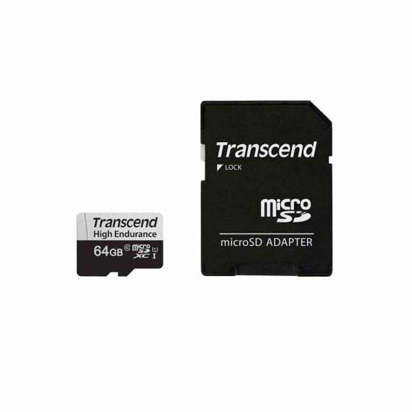 Karta TRANSCEND MicroSDXC 64GB 350V,  vysoká odolnosť1